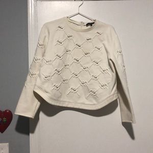 Tibi cropped sailor top